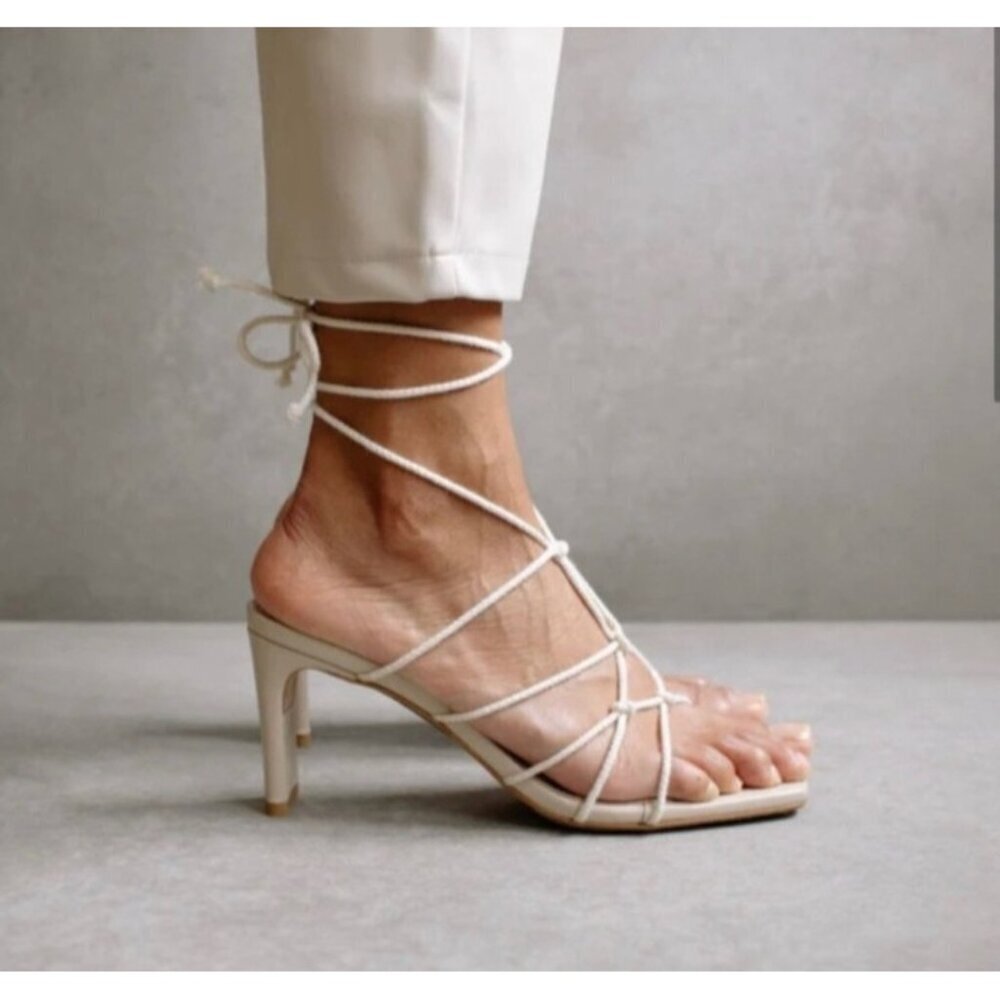 Alohas lace up sandals Size EU 39/US 8.5 - Picture 3 of 11